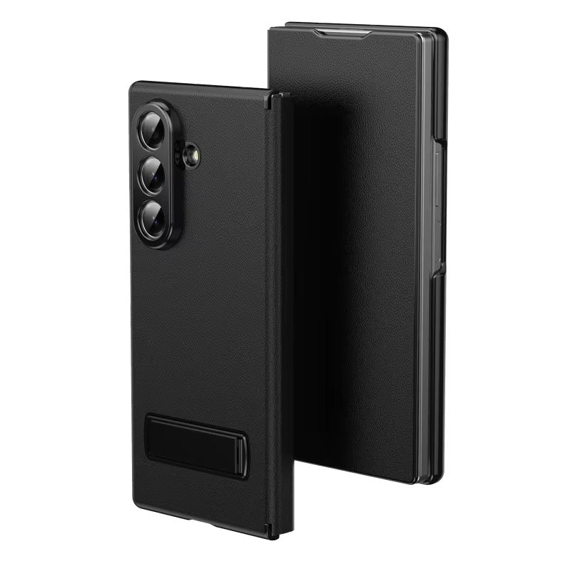 LuxEdge Fold 7,6,5,4– Ultra-Slim Leather Alloy Bracket Case