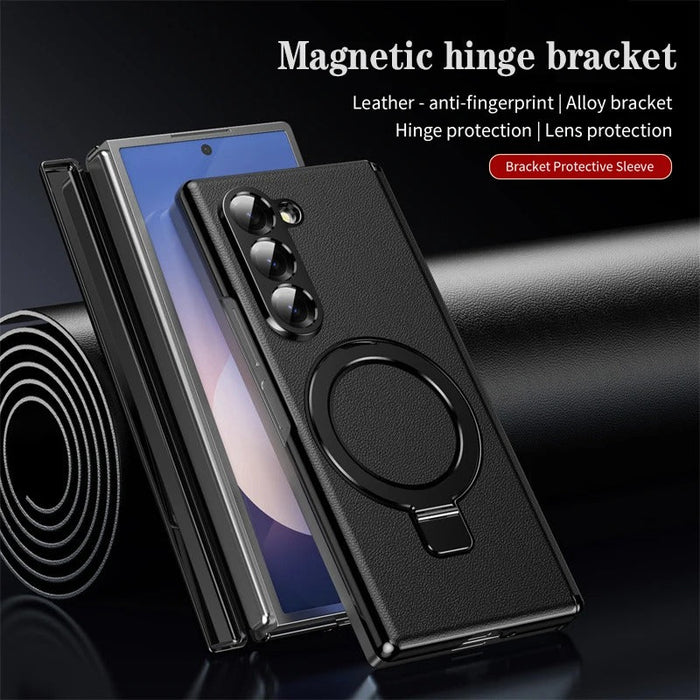 MagLeather Fold – Z Fold MagSafe Leather Case with Glass & Hinge Protection