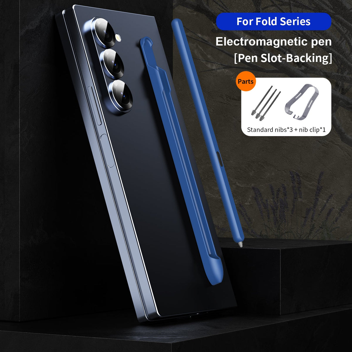 SlimTouch Electromagnetic S Pen with Adhesive Pen Slot for Z Fold 7/6/5/4
