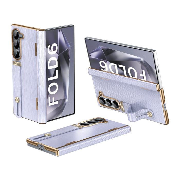 PortaLeather Z Fold 6, 5, 4 Kickstand Hinge Wristband Case